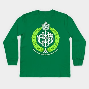 Haile Selassie I (QHS) Royal Laurel Kids Long Sleeve T-Shirt